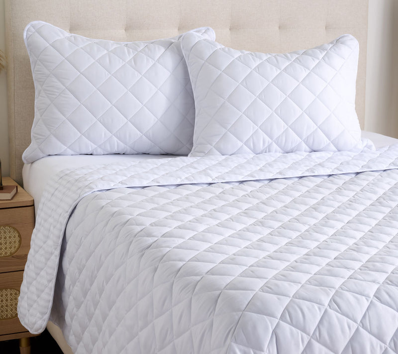 Home Reflections Diamond Quilt & Sham Set- King — View 14