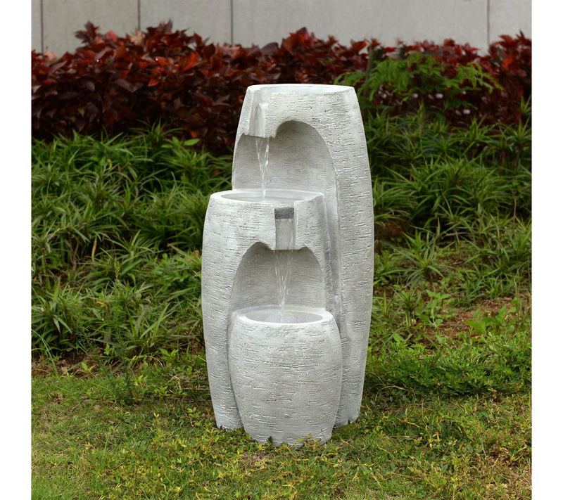 Teamson Home Outdoor 28" Modern Three-tier Cascading Fountain — View 7