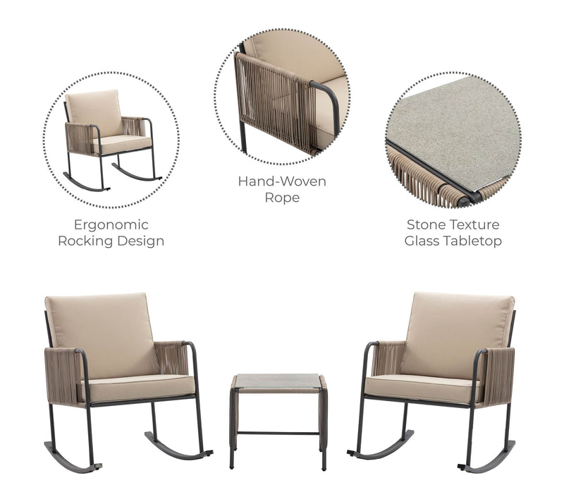 Teamson Home 3 Piece Rocking Chair ConversationSet — View 6