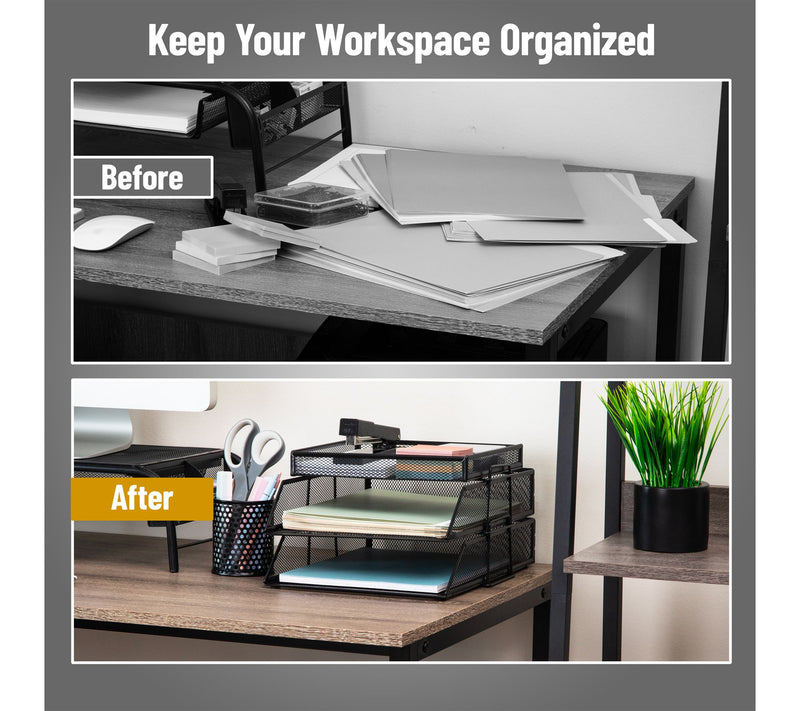 Mind Reader 2 Tier Paper Tray with Top Supply Compartment — View 5