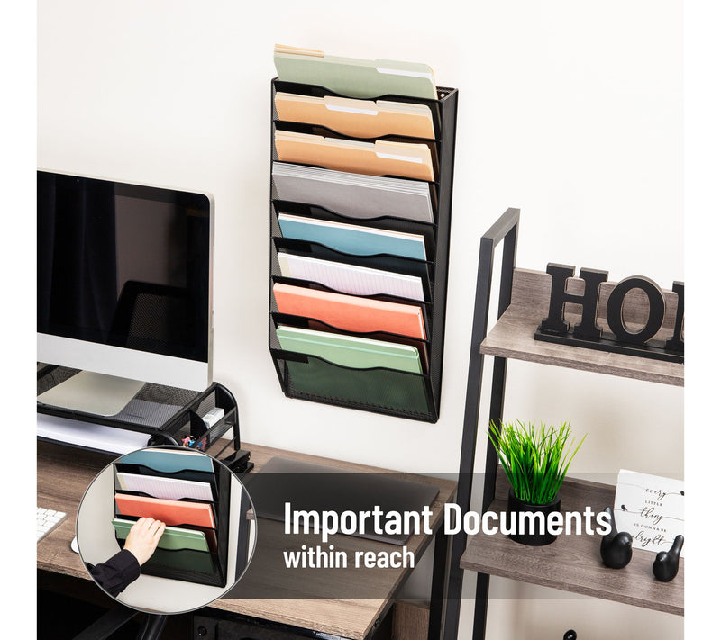 Mind Reader 8 Pocket Hanging Wall File Organizer — View 6