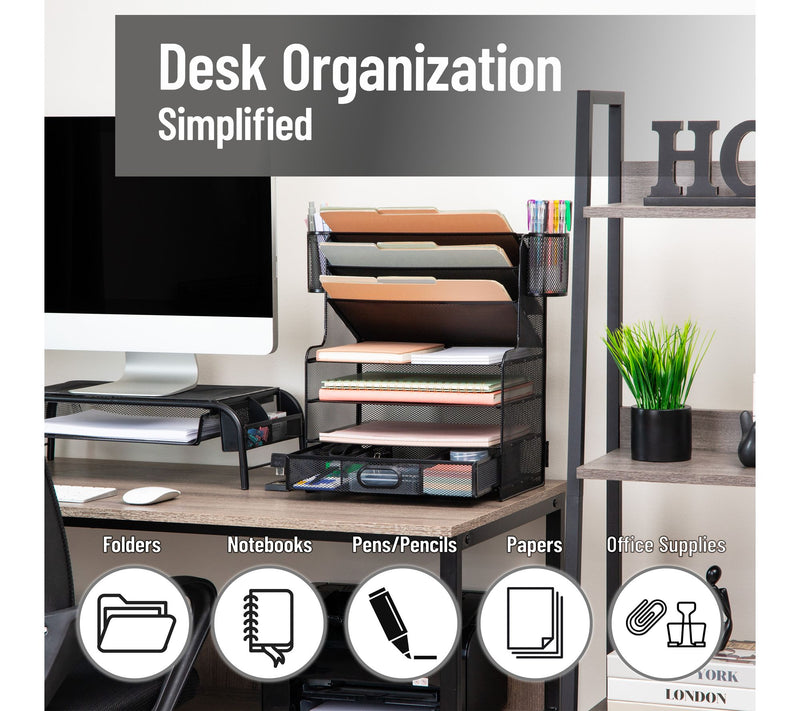 Mind Reader Mesh Desk Organizer — View 2