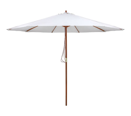 Northlight 8.5' Patio Market Umbrella w/ WoodenPole White