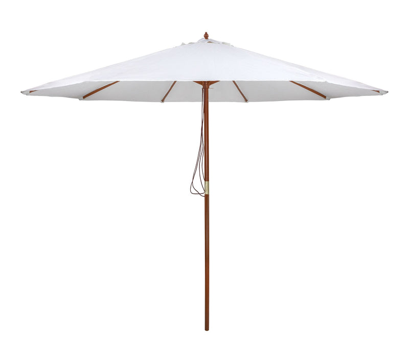 Northlight 8.5' Patio Market Umbrella w/ WoodenPole White — View 6