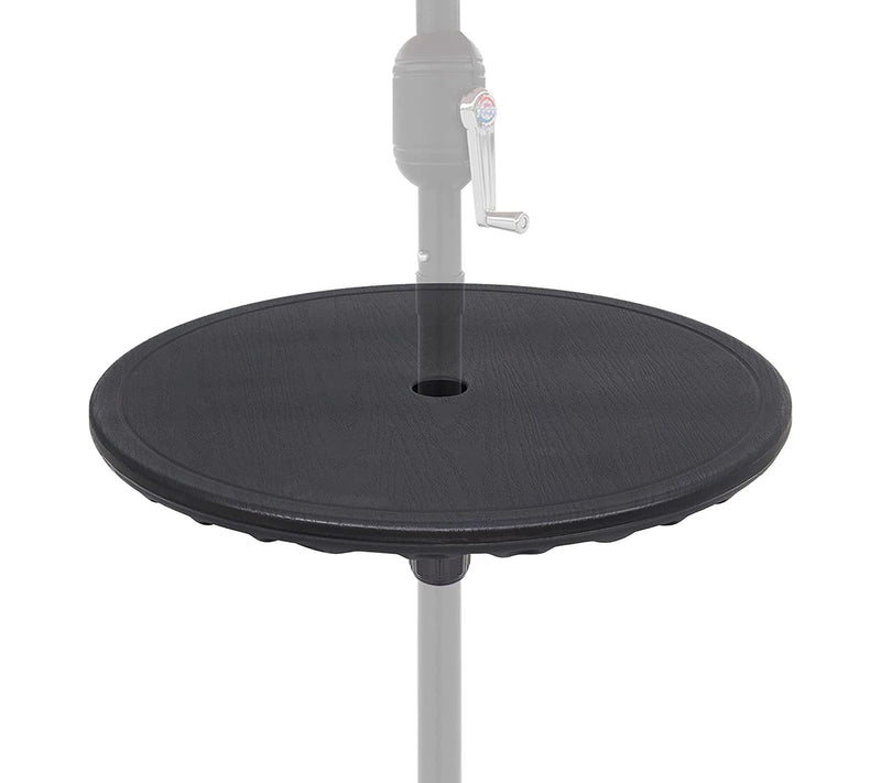 Northlight 19.75" Black Outdoor Umbrella TableTray — View 6