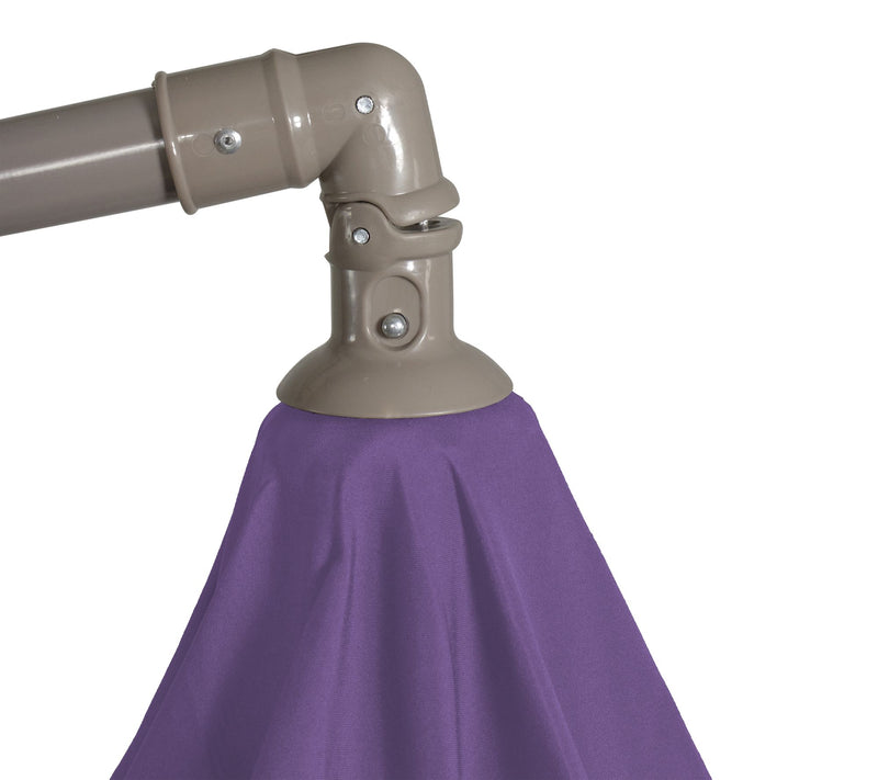 Northlight 10ft Offset Patio Umbrella w/ Hand Crank Purple — View 3