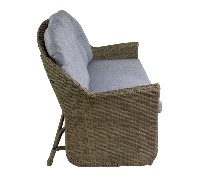 Northlight 46" Gray Resin Wicker Double Glider w/ Cushions — View 3