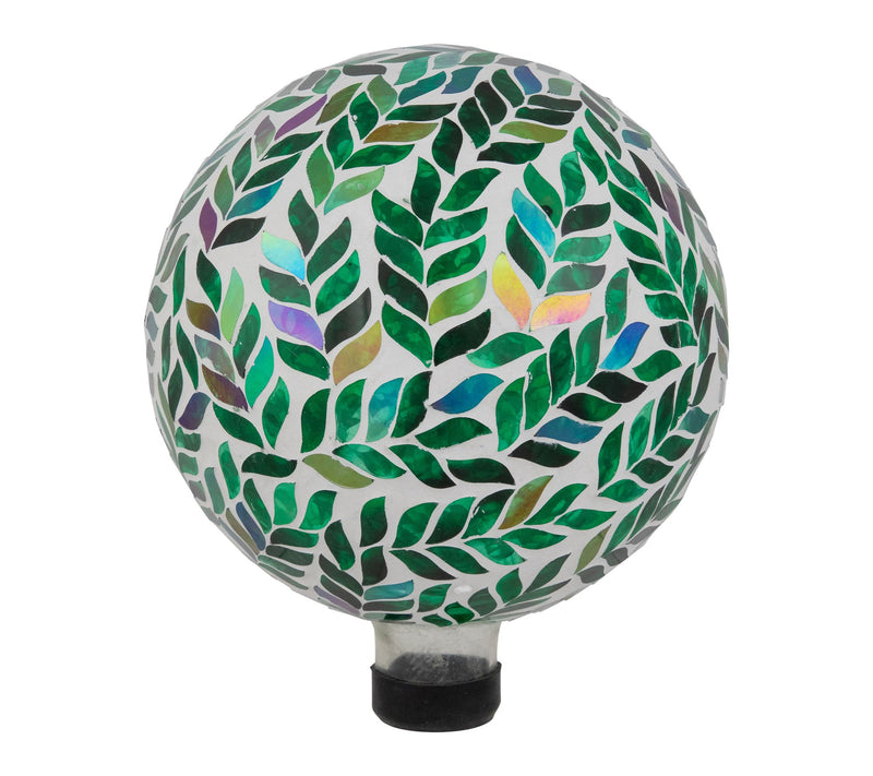 Northlight 10" Mosaic Iridescent Leaves GazingBall — Main view