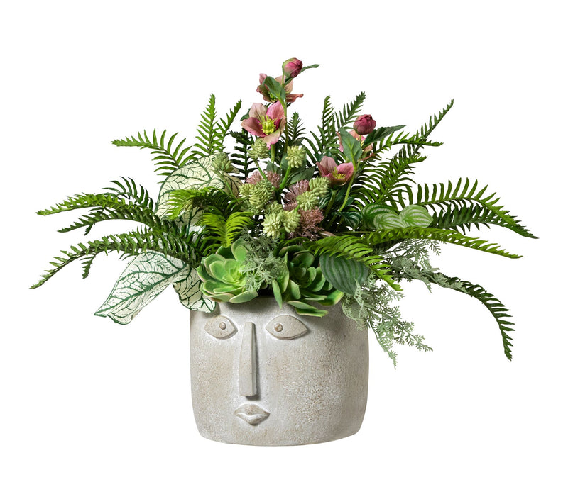 Northlight Small Face Ceramic Outdoor Garden Planter - 8.5" — View 2