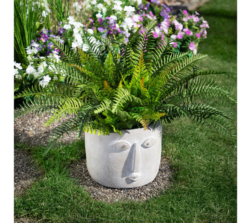Northlight Small Face Ceramic Outdoor Garden Planter - 8.5" — View 3