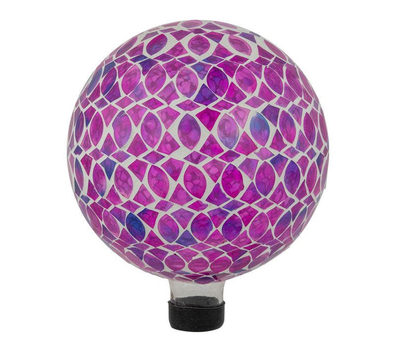 Northlight 10" Iridescent Mosaic Gazing Ball Purple Pink White — View 5