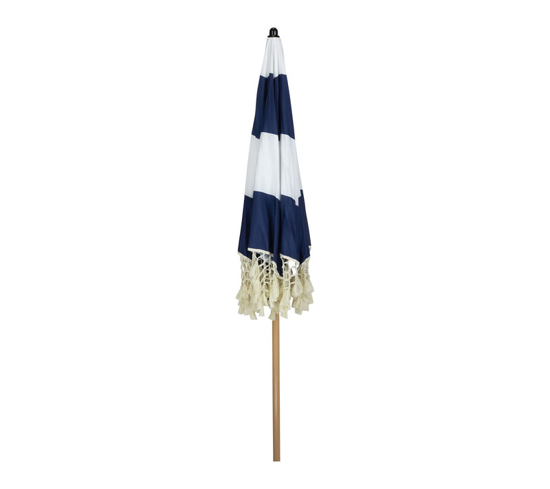 Northlight 6.5' Striped Macrame Boho Umbrella — View 4