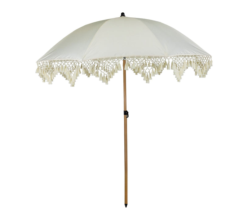 Northlight 6.5' Striped Macrame Boho Umbrella — View 10