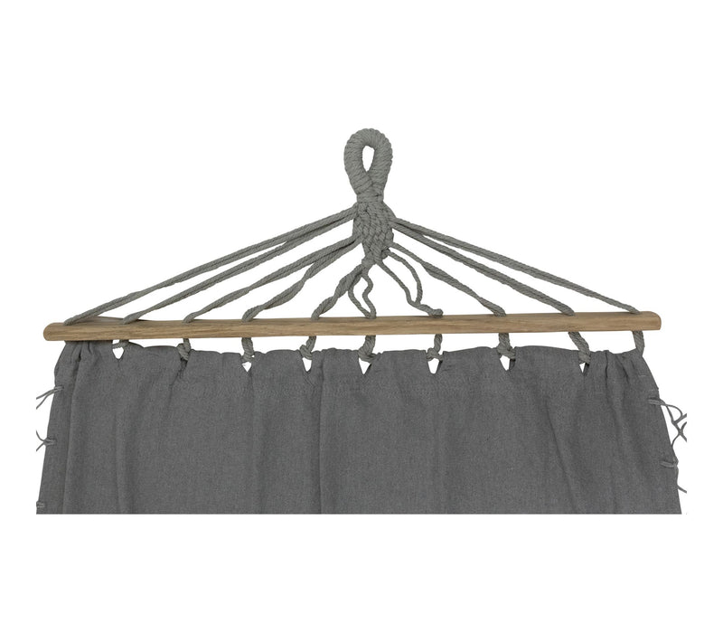 Northlight Hammock w/ Netted Fringe & Wooden Bars 100" x 41" — View 3