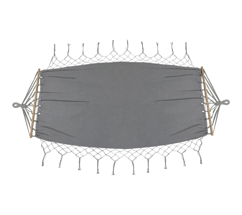 Northlight Hammock w/ Netted Fringe & Wooden Bars 100" x 41" — View 8