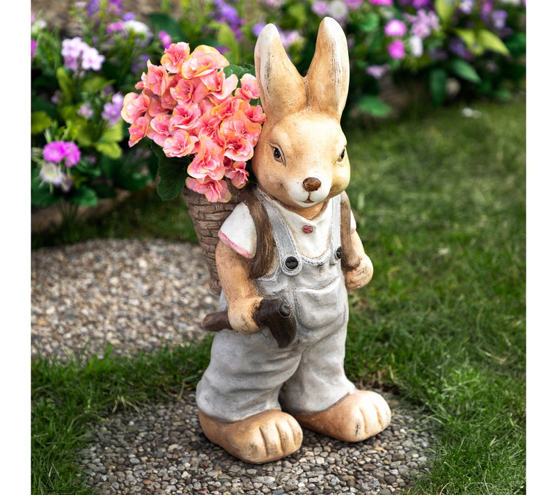Northlight Boy Rabbit Outdoor Easter Garden Planter - 19.25" — View 2