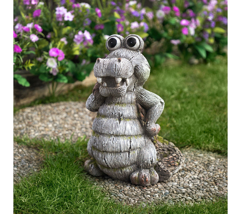 Northlight Sassy Crocodile Outdoor Garden Statue - 13.25" — View 2