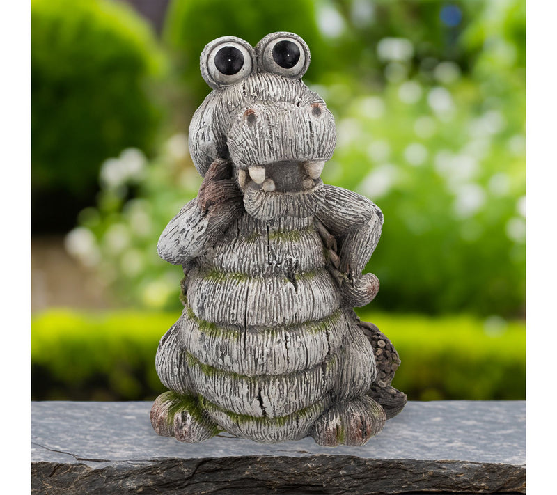 Northlight Sassy Crocodile Outdoor Garden Statue - 13.25" — View 3