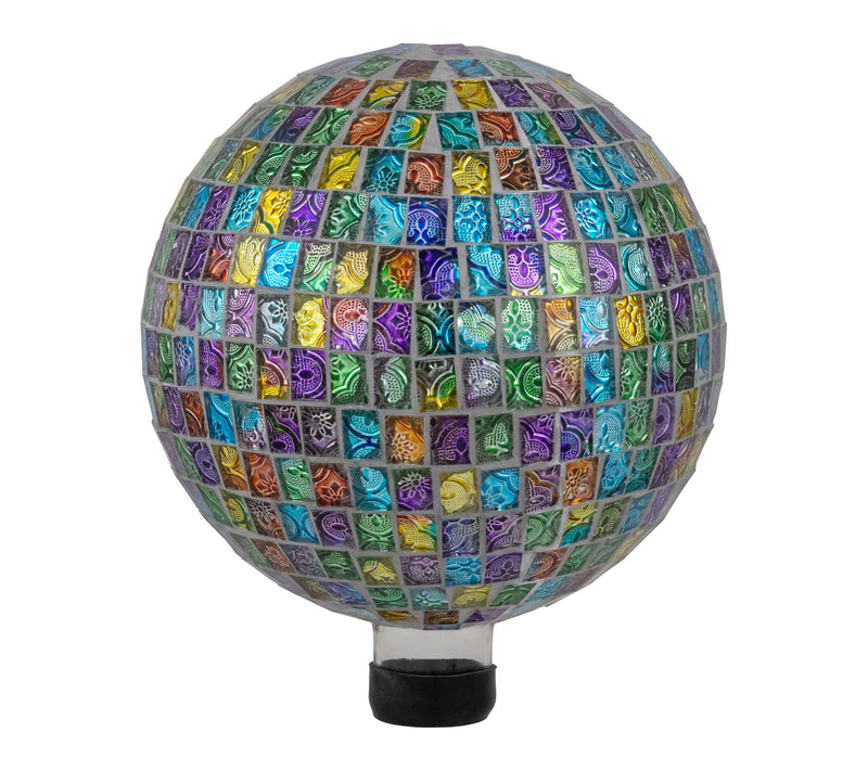 Northlight Mosaic Window Pane Gazing Ball 10" Multi-Color — View 5