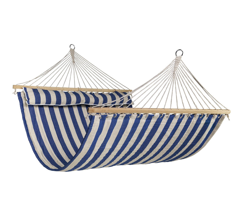 Northlight 9' Striped Quilted Double Hammock w/Pillow — Main view