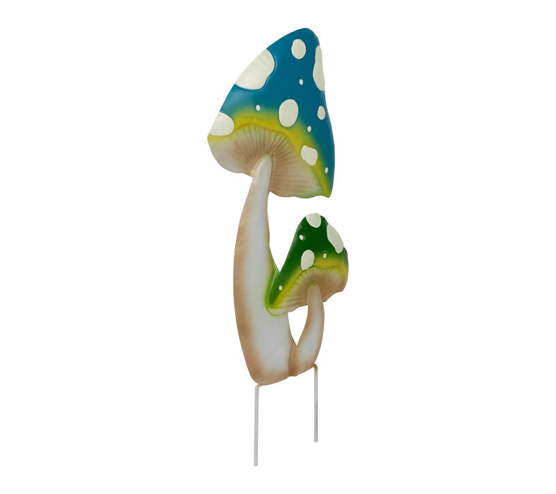 Northlight Double Spotted Mushrooms Garden Stake 16" — View 3