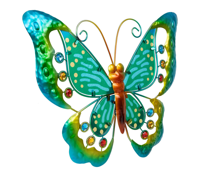 Northlight Green Metal Butterfly Garden Wall Hanging — View 3