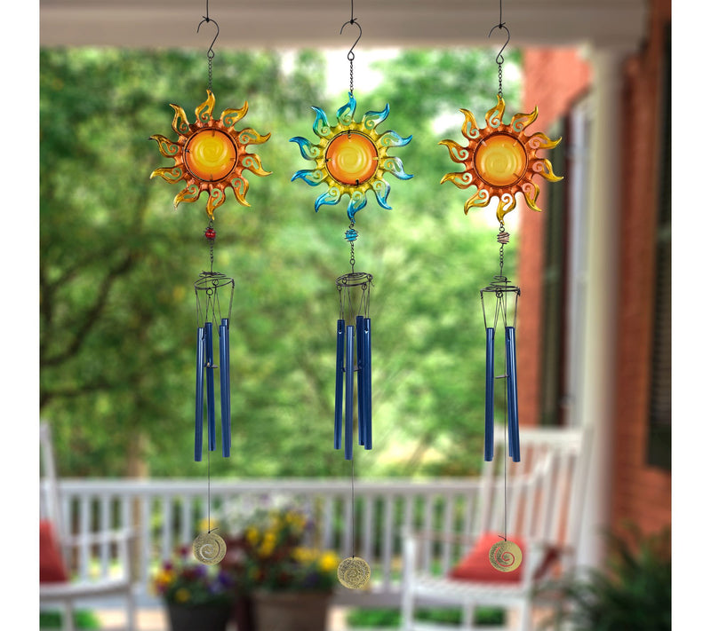 Northlight Shining Suns Outdoor Garden Windchimes - 31.5" — View 2