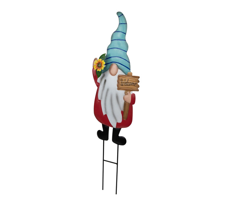 Northlight Welcome Gnome Outdoor Garden Stake -22" - Red — View 4