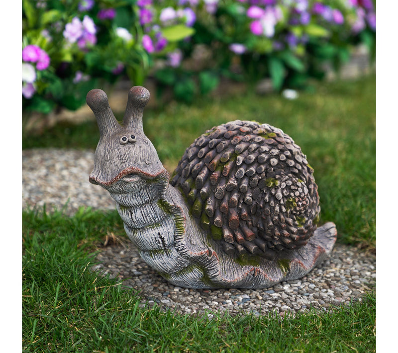 Northlight Slowpoke Snail Outdoor Garden Statue- 15" — View 2