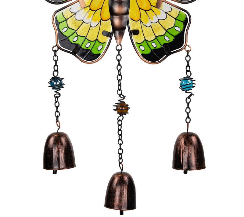 Northlight Metal Butterfly Suncatcher Windchimes Set of 3 — View 3