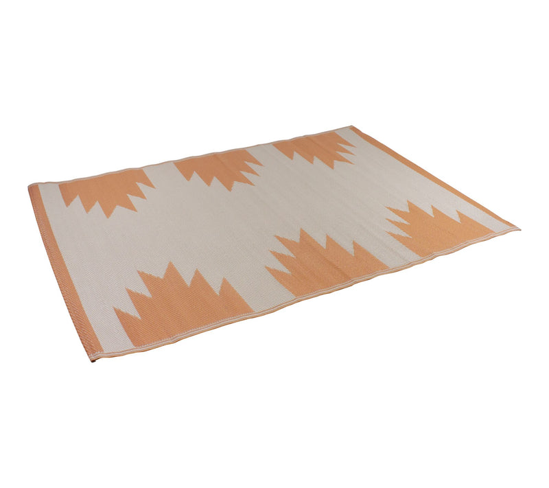 Northlight 4' x 6' Orange Beige Southwestern Outdoor Area Rug — View 3