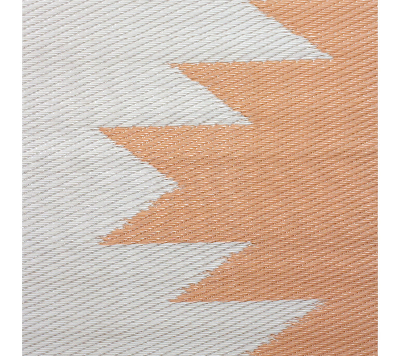 Northlight 4' x 6' Orange Beige Southwestern Outdoor Area Rug — View 4