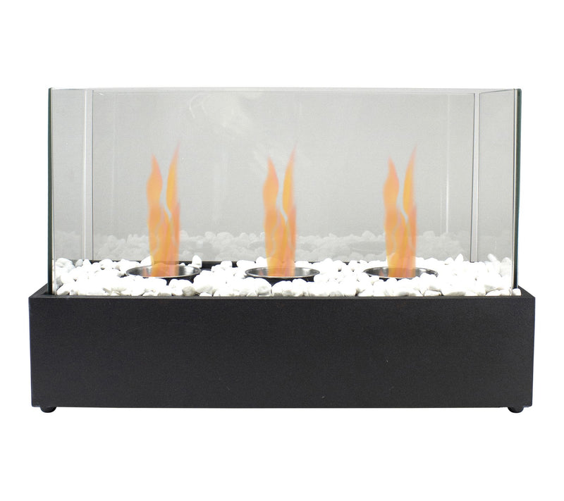 Northlight Bio Ethanol Ventless Triple Fireplace w/ Guard — Main view