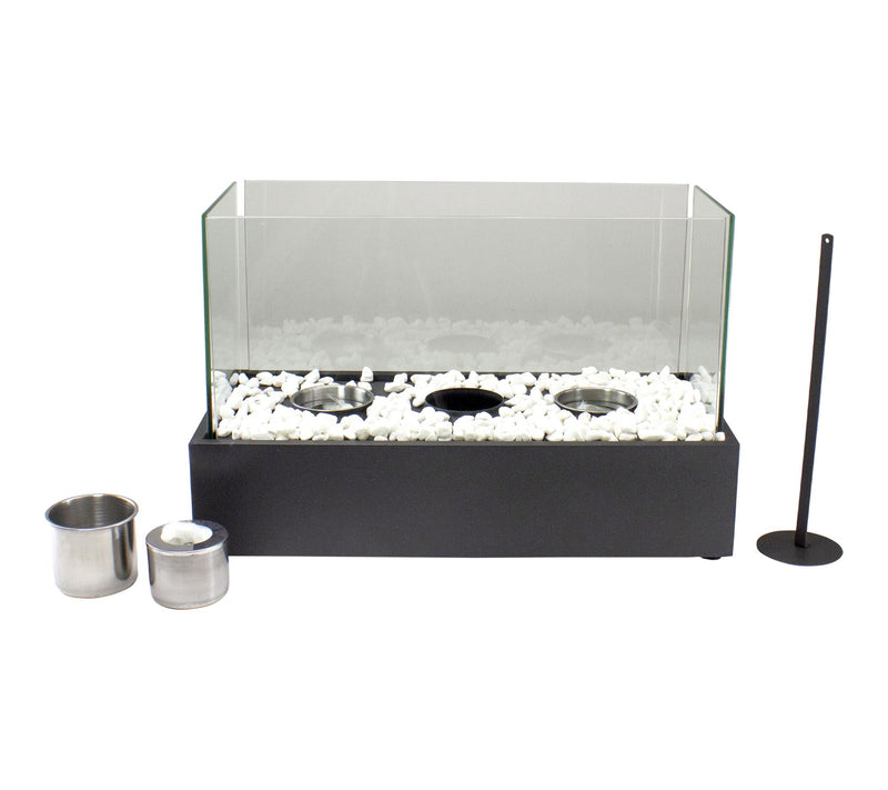 Northlight Bio Ethanol Ventless Triple Fireplace w/ Guard — View 3