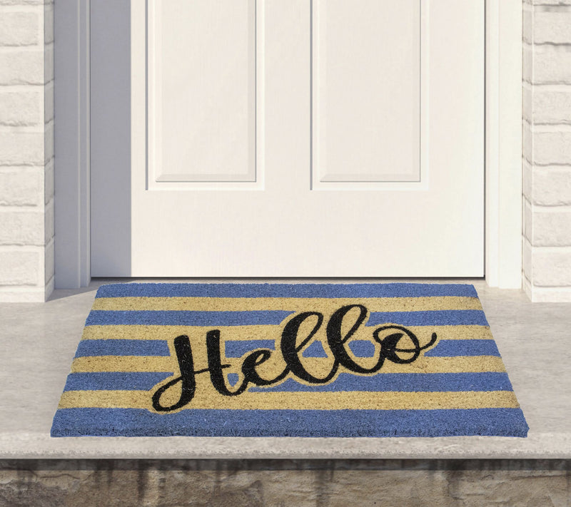 Northlight Natural Coir "Hello" Outdoor Doormat18" x 30" — View 2
