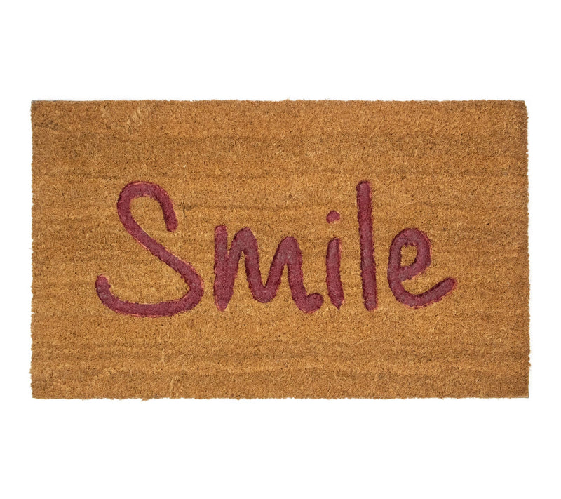 Northlight Natural Coir "Smile" Outdoor Doormat18" x 30" — View 6