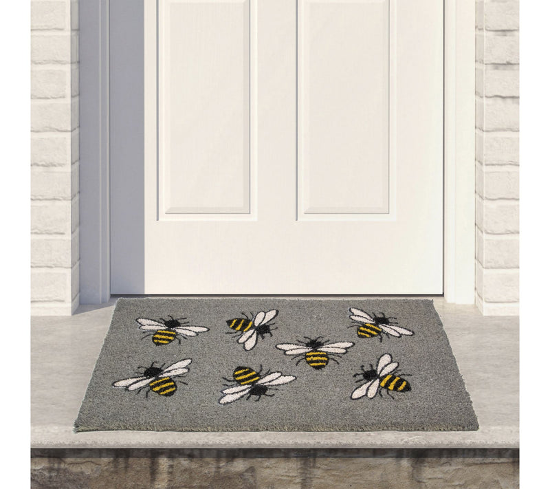 Northlight Natural Coir Outdoor Bumble Bee Doormat 18" x 30" — View 2