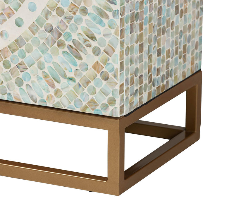 Baxton Studio Quintu Mosaic Mother of Pearl Storage Cabinet — View 5