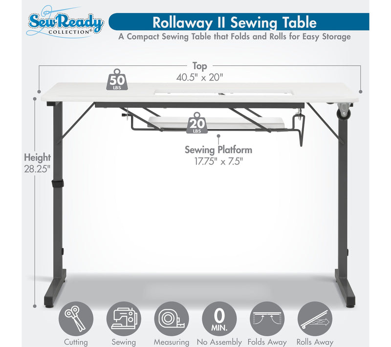 Sew Ready Rollaway II Sewing Table — View 3