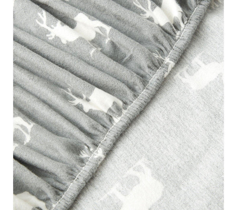 Eddie Bauer Elk Grove Light Grey Cotton Full Sheet Set — View 4