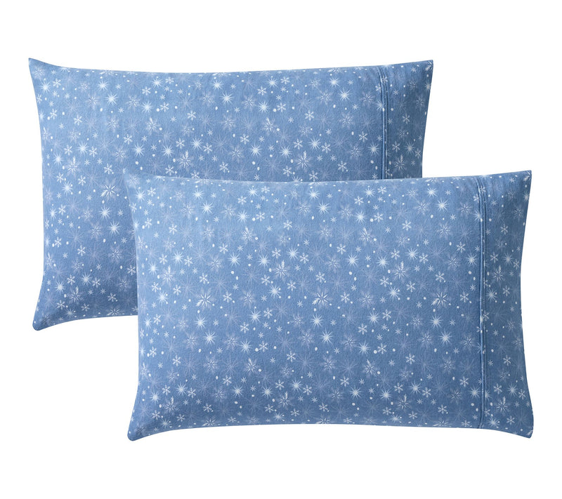 Hallmark Snowflakes Cotton Flannel Bed Sheet Set, King — View 3