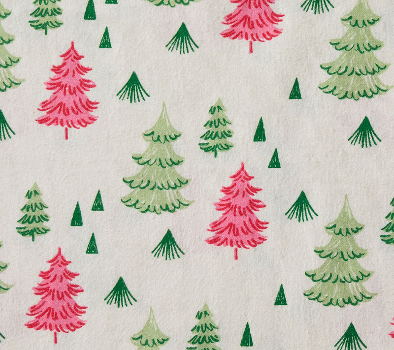 Hallmark Multi Trees Brushed Cotton Flannel Sheet Set, Twin — View 4