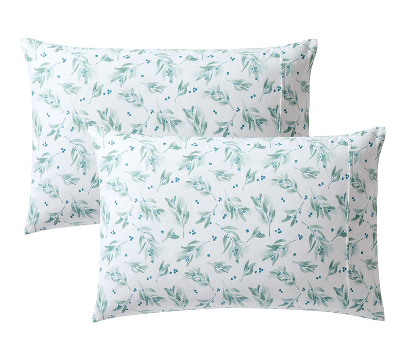 Hallmark Leafage Brushed Cotton Flannel Sheet Set, Twin — View 3