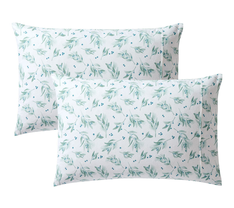 Hallmark Leafage Brushed Cotton Flannel Sheet Set, Full — View 3