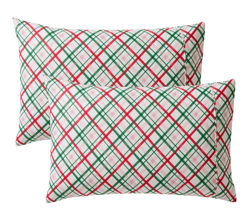 Hallmark Joy to the World Plaid Cotton Sheet Set, Full — View 3