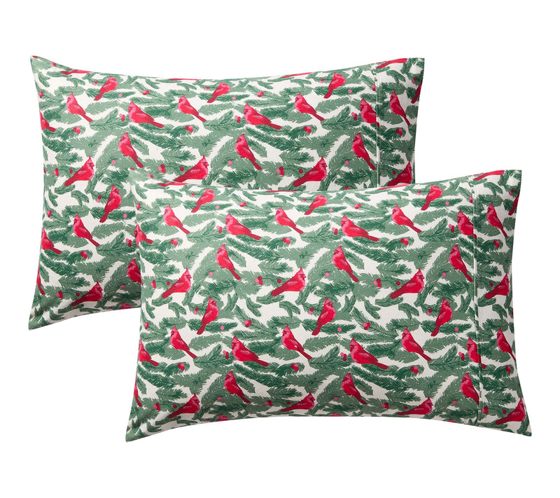 Hallmark Birdie Multi Brushed Cotton Flannel Sheet Set, Queen — View 3
