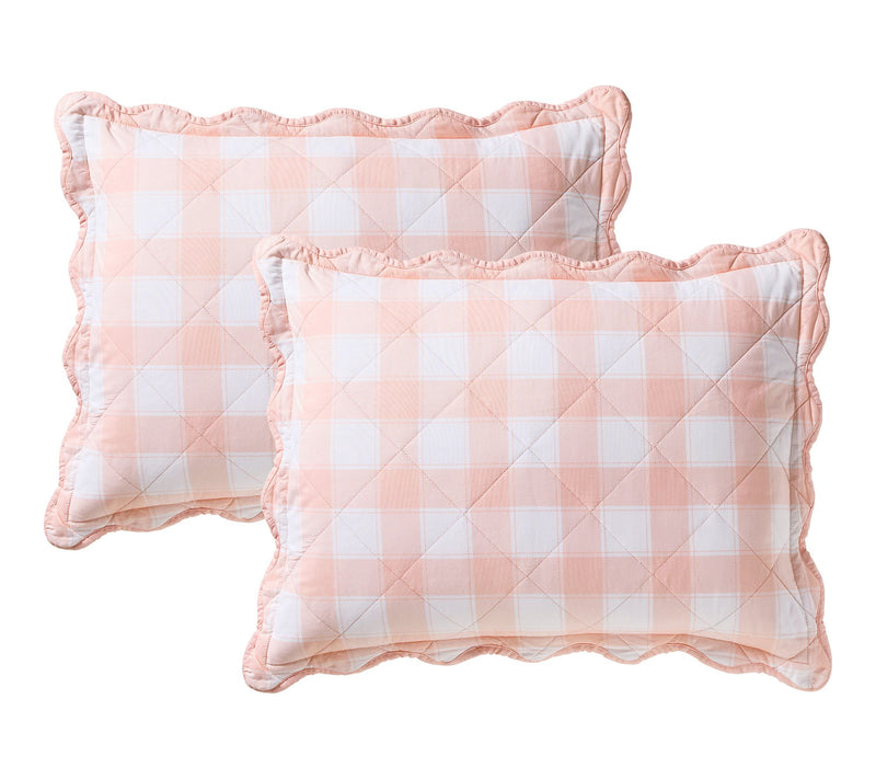Hallmark Checkered Bliss 3-Piece Scalloped Quilt Set, King — View 4