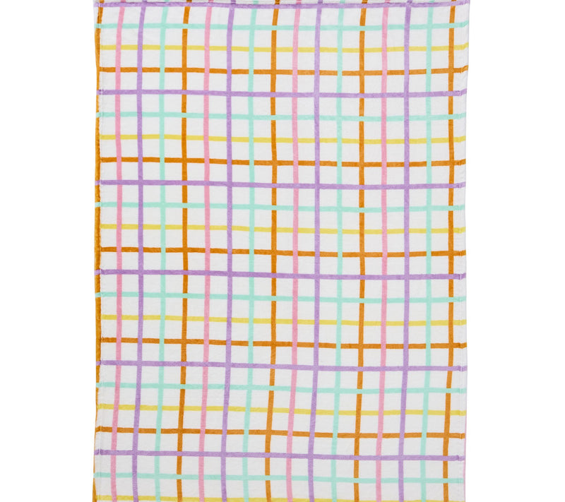 Hallmark Multicolor Chromatic Grid 50" x 70" Plush Throw Blank — View 3