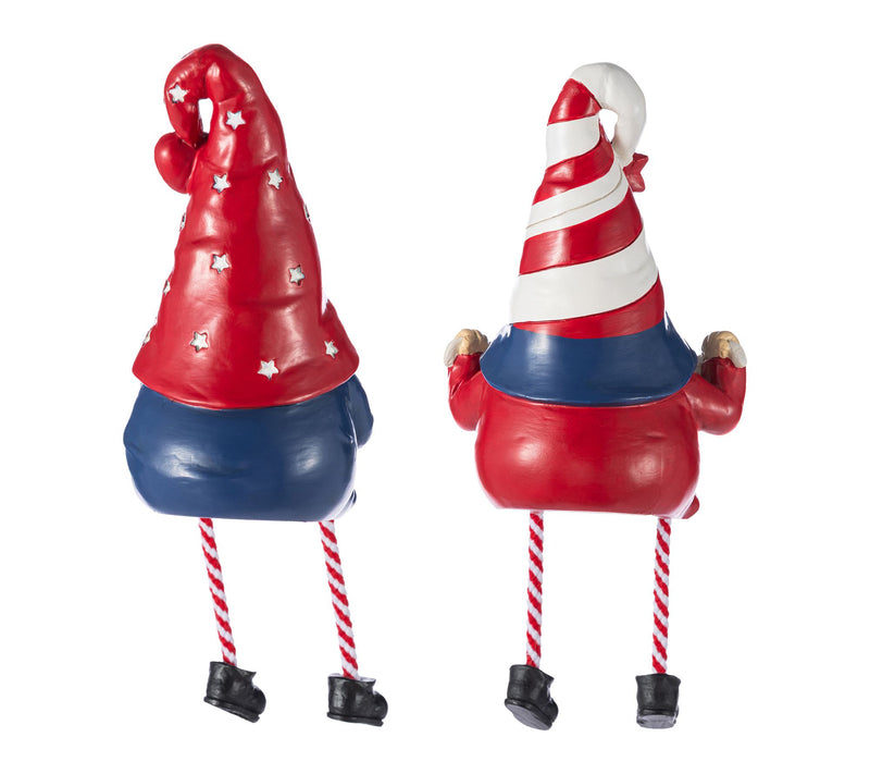 Glitzhome S/2 Patriotic Americana Gnome Table Decor — View 5