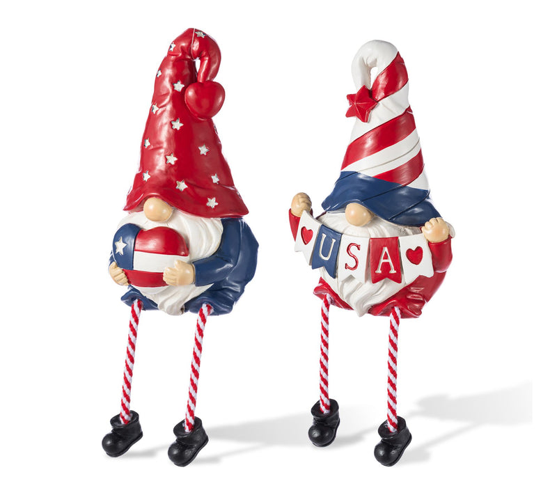 Glitzhome S/2 Patriotic Americana Gnome Table Decor — View 8